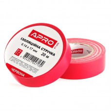 Изолента 0,14х17мм красная 20 метров APRO